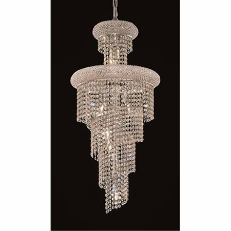 LIGHTING BUSINESS 1800SR16C-RC 16 D x 36 in. Spiral Collection Hanging Fixture - Royal Cut, Chrome LI2221415